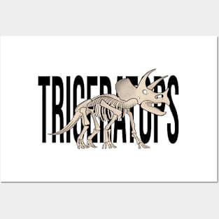 Triceratops Skeleton Dinosaur Posters and Art